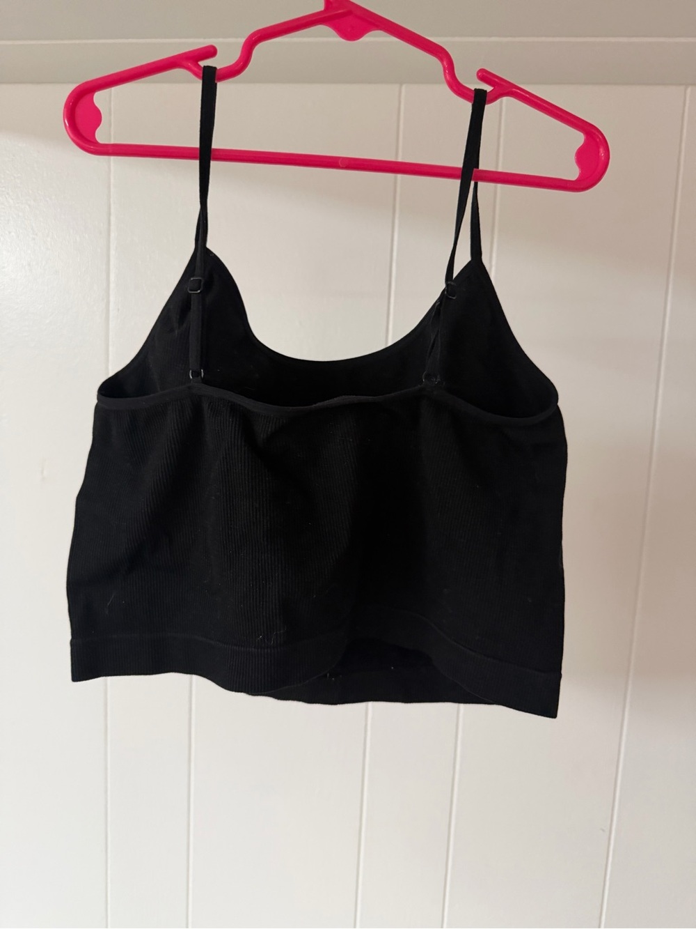 wild fable Black Ribbed Adjustable-Strap Bralette